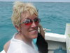 Kathy on broken boat from Isla Mujeres