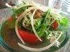 Onion and tomato salad with blue cheese and pancetta from Felix