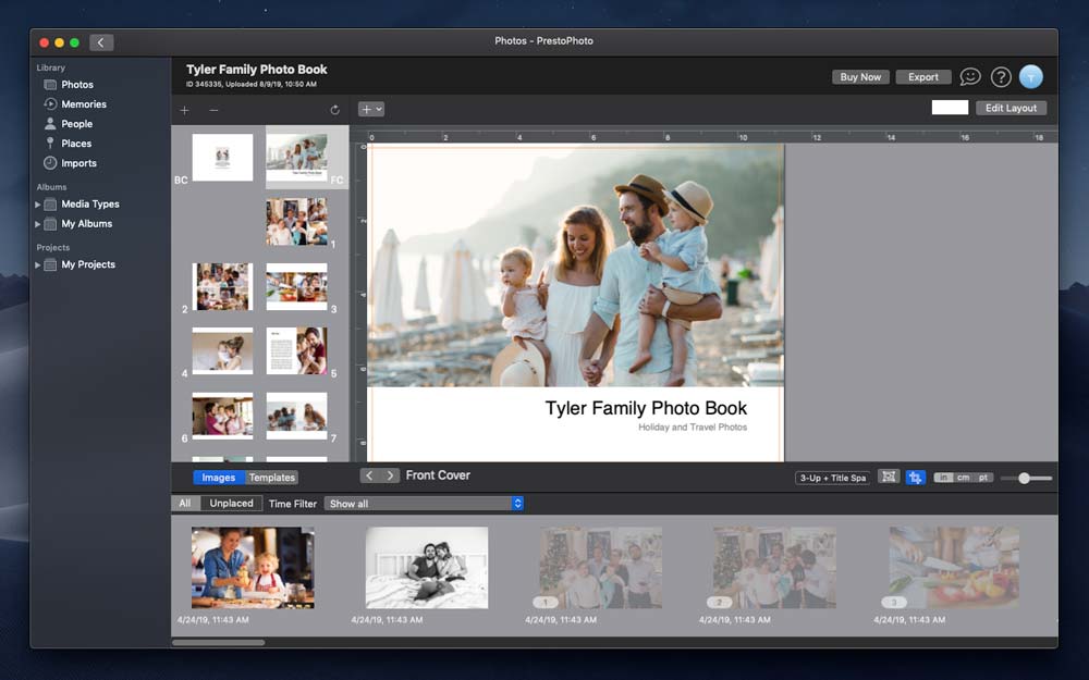 PrestoPhoto App in Dark Mode for macOS