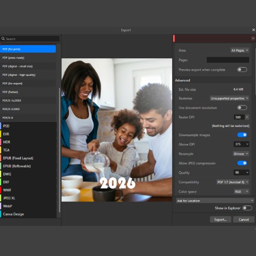 Export Settings