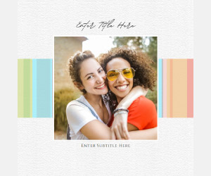 Watercolor Square Template