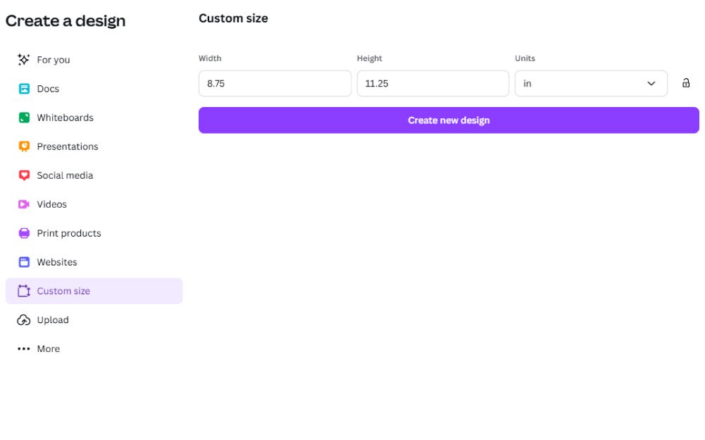Canva Custom Project