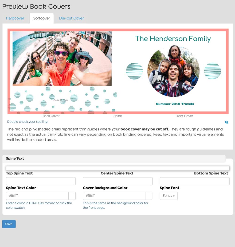 Screenshot of Cover Preview