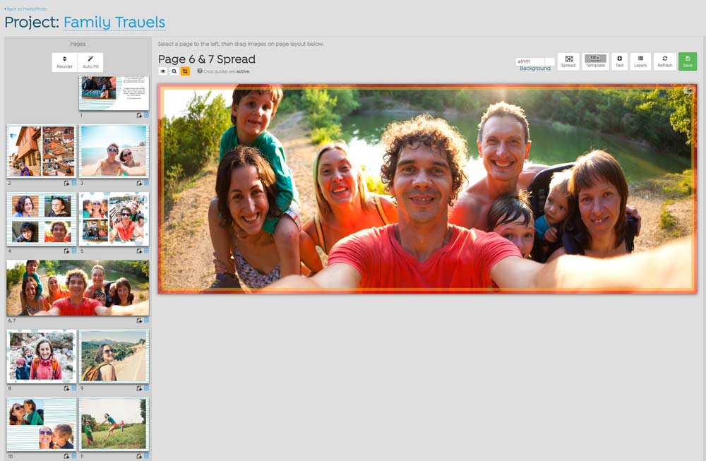 Screenshot of Spread