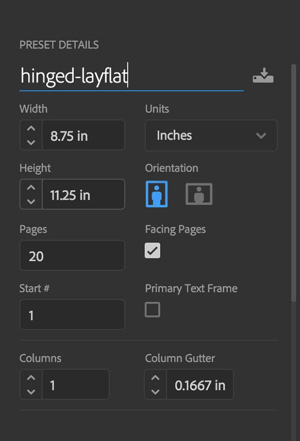 Hinged Layflat Setup Window