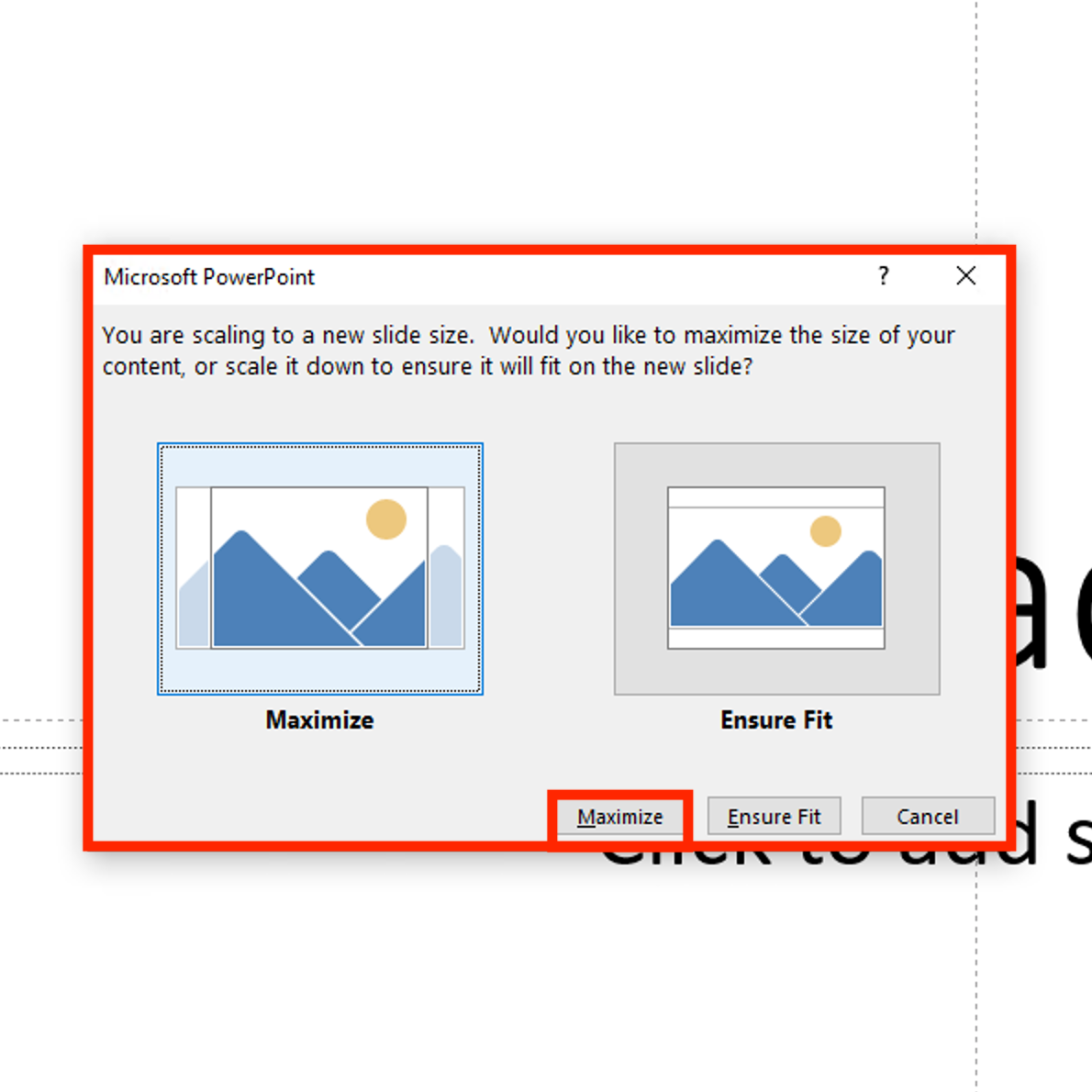 Microsoft Powerpoint Maximize