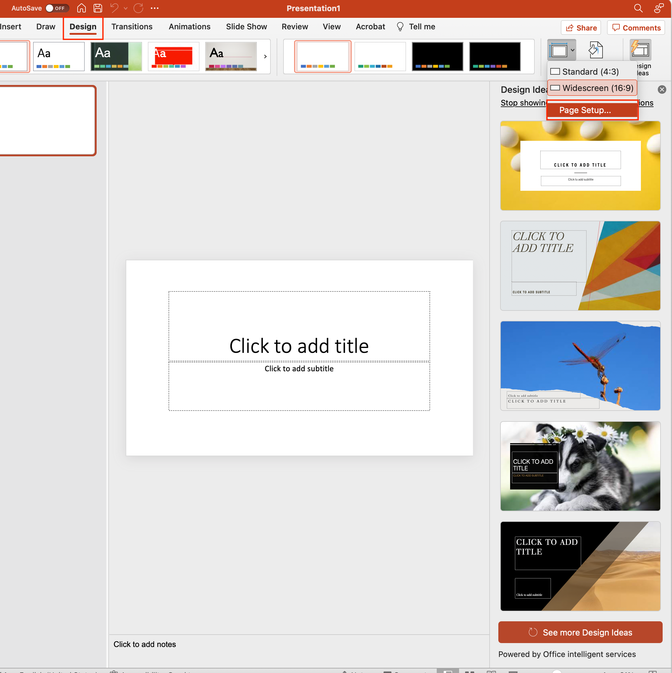 Microsoft Powerpoint Customize Size