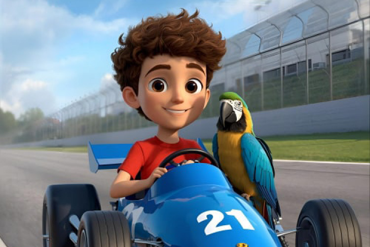 AI Boy in Racecar