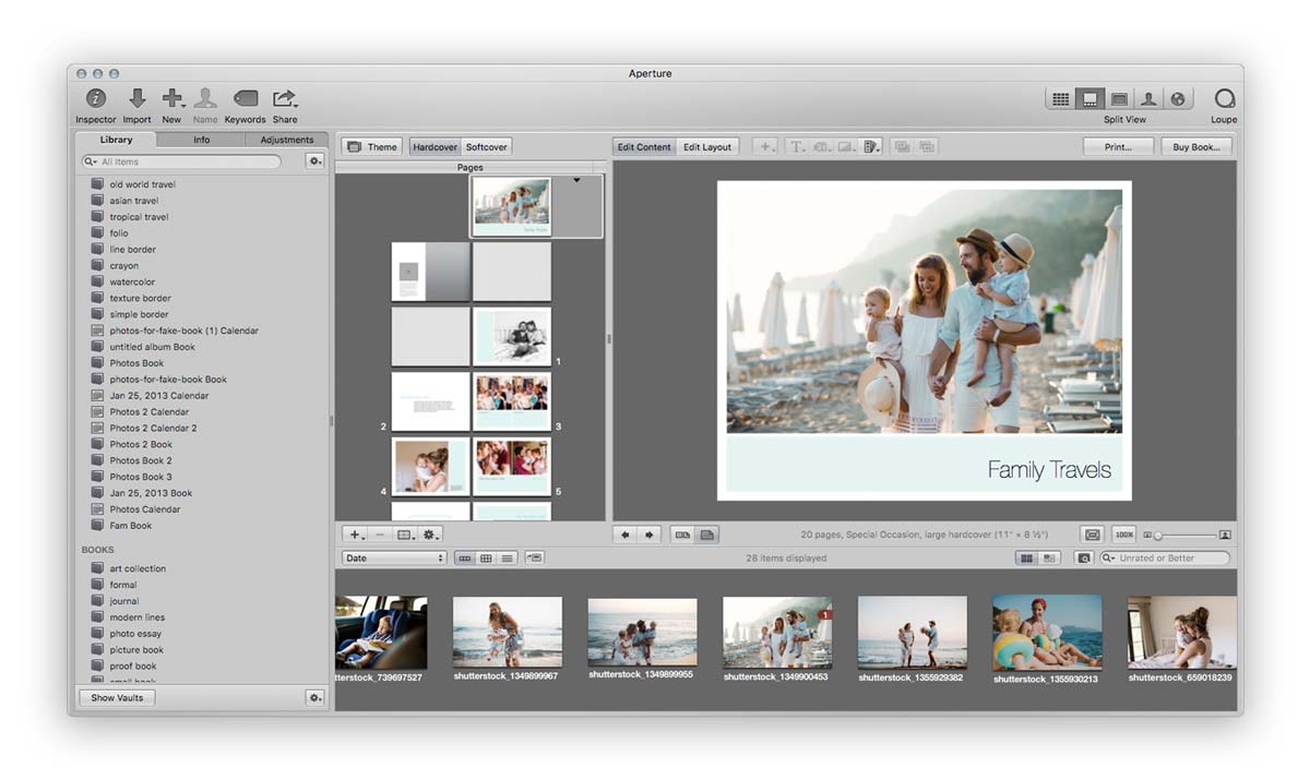 Screenshot of Photo Book made in Apple Aperture
