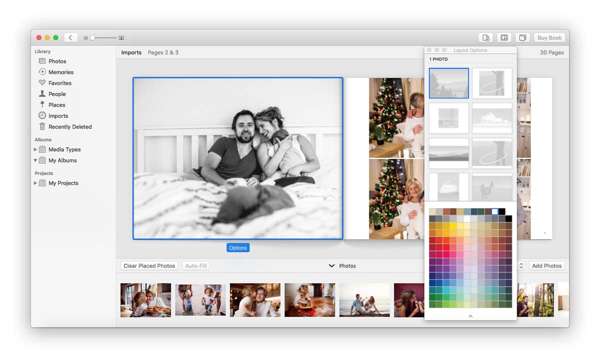 Screenshot Photo Book made in Apple Photos