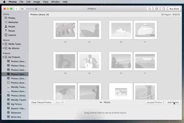 Add Photos to your Photo Book Project