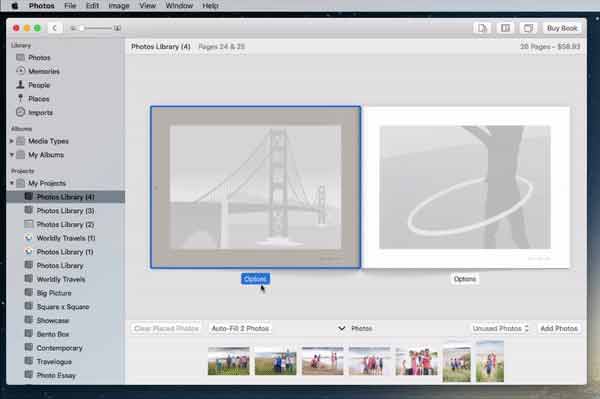 Change the Layout Options of a photo Book page