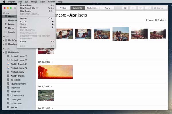 Start your Apple Photo Book Project
