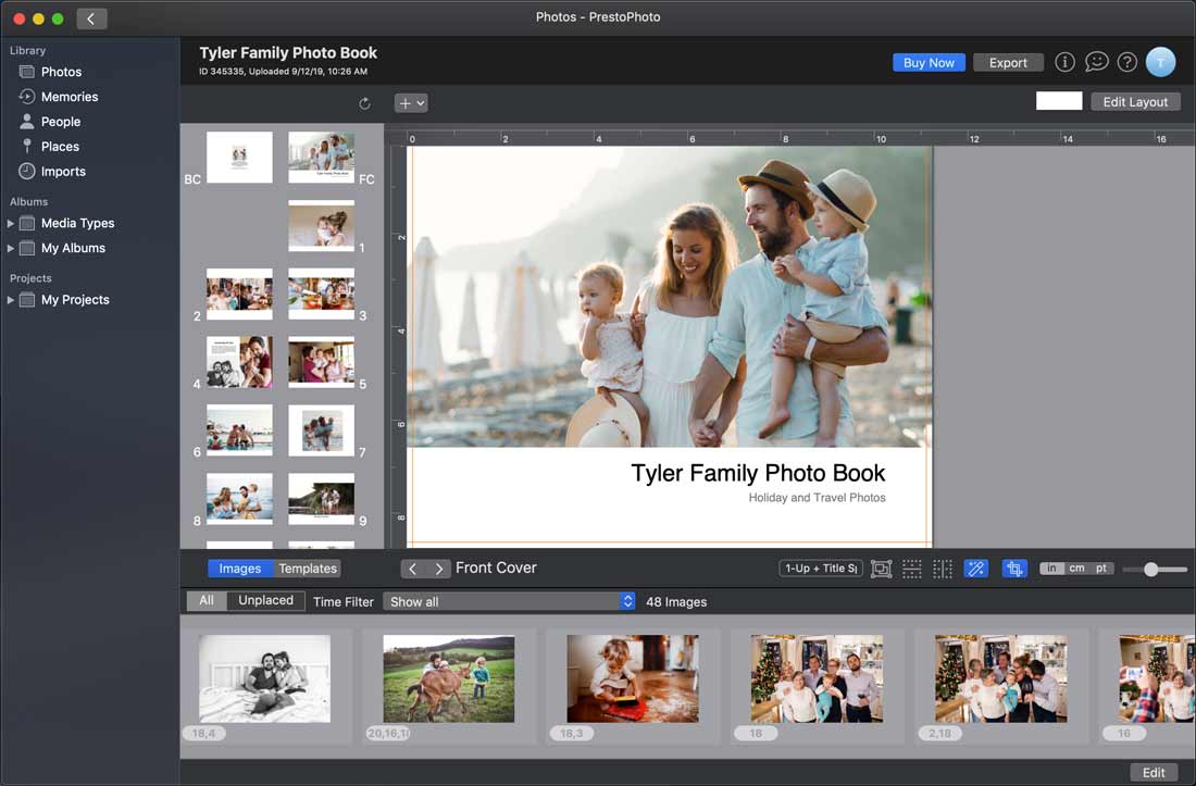 PrestoPhoto macOS App in Apple Photos with Photo Book