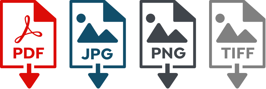 PrestoPhoto macOS App can export PDF, PNG, JPG, and TIFF Format project files