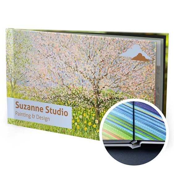 10.5x6 Layflat Hardcover with Hinged Velvet 180 Photo Paper