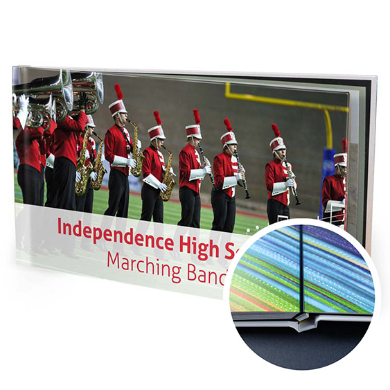 13x7.25 Layflat Hardcover with Hinged Velvet 180 Photo Paper