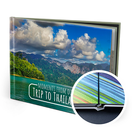 14x10 Layflat Hardcover with Hinged Velvet 180 Photo Paper