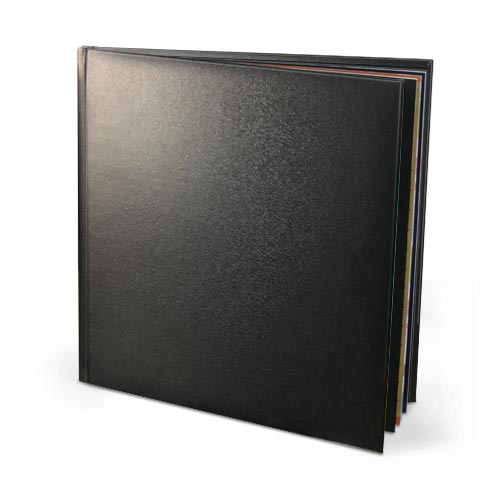 12x12 Layflat Leather Hardcover Photo Book with Velvet 250 Hinged Photo Paper