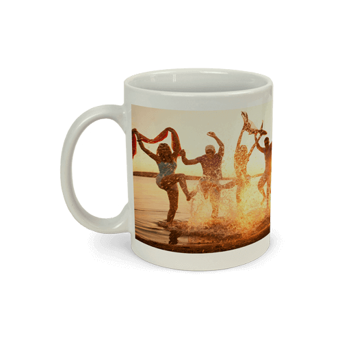 11oz Custom Coffee Mug, White Ceramic